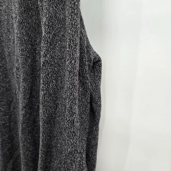 Calvin Klein Dark Gray Mock Neck Long Sleeve Cotton Knit Sweater Pullover - Picture 3 of 6